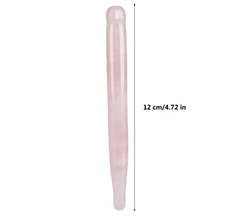 Rosenquarz Stift Massage Werkzeug, Natürliche Massagesteine, Stick Massagegerät Massagestab Zauberstab Stone Smooth Stick Massagestein Stock Gesichtsmassagestab Stein Glatter Stock
