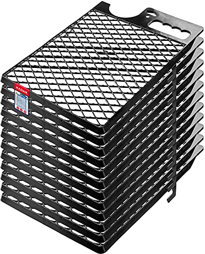KADAX Paint Grid 39 x 28 cm, Reusable Scraper Grid for Paint Bucket and Paint Rollers, Wipe-Off Grid for Removing Excess Paint (Black, Set of 12)