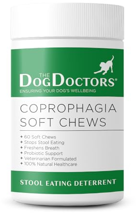 The Dog Doctors Coprophagia Soft Chews 60 Count for Gut Health For Dogs – Stool Eating Deterrent with Pre and Pro Biotics for Dog Gut Health – For All Dog Breeds & Sizes See Desired Results in 4 Weeks