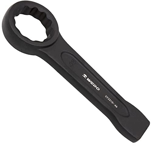 WEDO 46mm Schlag-Ringschlüssel, Hochpräzise Schlüsselweite, Metrischer Ringschlüssel, Schlagringschlüssel, Einzelring-Flachschlüssel Schlagschlüssel, 40 Chromstahl