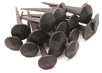 Clavo de hierro negro forjado a mano hecho a mano tradicional antiguo antiguo rústico rosa con cabeza victoriana forjada de hierro negro para manualidades, puerta muebles, decoración, clavos, 1 kg