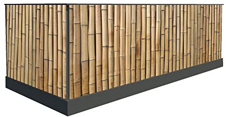 Sichtschutz für den Balkon 100cm hoch oder andere Windschutz balkonsichtschutz Balkonumrandung sichtschutz Sichtschutznmatte Terrassenüberdachung (400 x 90 cm, Muster 3)