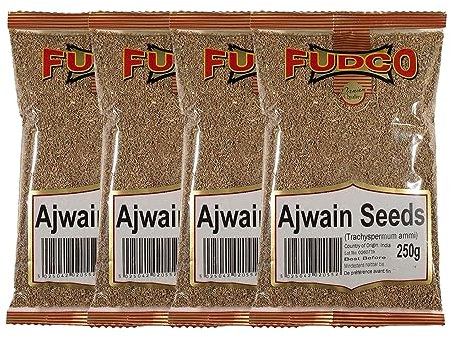 Fudco Ajwain Seeds | 250G | Gourmet Carom Seeds | Flavoring Agent for Savory Dishes | Aromatic | Easy to Use | Indian Origin | Each 250G | Pack of 4
