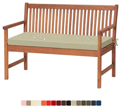 Lsjoaw Bankauflage 100X40X5CM Bankkissen Sitzauflage Sitzkissen wasserdicht Gartenbankauflage Schaukelkissen für Gartenbank Schwingen Bankpolster Outdoor für Fensterbank Gartenkissen Silbergrau