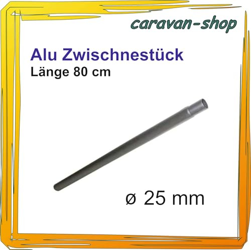 Alu Zwischenstück 80 cm x 25 mm Verlängerung Zeltstange Zelt Gestänge Tarp Vorzelt