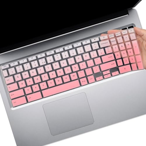 Funda para teclado Acer Chromebook 315 CB315 y Acer Chromebook 715 CB715 de 15.6 pulgadas con teclado numérico, Acer Chromebook 317 CB317 de 17.3 pulgadas, color rosa degradado