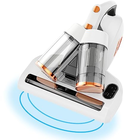 CJHZQYY Aspirapolvere a doppia pompa per acari con essiccazione e luce UV ad ultrasuoni, 15 Kpa per materassi acari e acari – Detergente per materassi con indicatore LED (A)