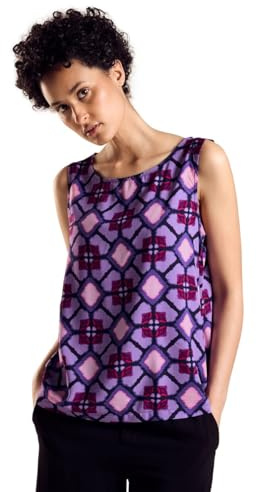 STREET ONE randig blus, Bellflower Lilac, 36
