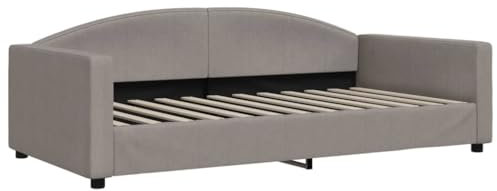 ZQQLVOO Betten, bettrahmen & lattenroste Schrankbett Polster kopfteil Tagesbett Taupe 100x200 cm Stoff