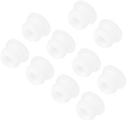 QUARKZMAN 10pcs Tapones de Cierre de Silicona, 8.5mm Tapón para Agujeros Silentblock Cubierta de Sellado Tapa Ciego Tipo Empotrado Redondo para Estantes Armarios Gabinete Muebles, Blanco