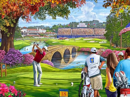 Vermont Christmas Company Puzzle The Final Hole (Golf) 550 pièces – Grandes pièces – Pièces entièrement emboîtables et de Forme aléatoire – 61 x 45,7 cm