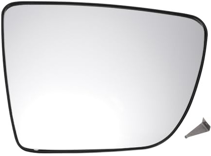 A ABSOPRO Verre Rétroviseur Latéral Droit Rempl. Pour Kia Venga 09-20 1pc | Blanc, Convexe, Non Chauffant, Avec Plaque De Support, Électrique, OE:876211P100, Diagonale 18.5 Cm