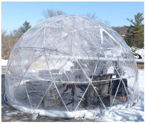Tenda a Cupola da Giardino, Tenda da Campeggio Trasparente Impermeabile a Cupola da Giardino, Adatta per Patio e luoghi da Pranzo, Gazebo a baldacchino, Tenda da Schermo, Stanza,2.9M
