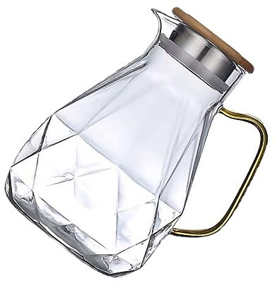 SHOWERORO Caraffa Filtrante in Vetro Per Acqua e Succhi, Resistente a Caldo e Freddo, Design Elegante e Pratico, Facile Da Usare e Pulire