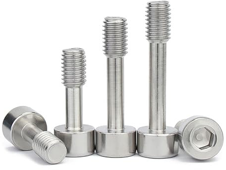 Muarted 10 Uds. De Pernos cautivos con Tapa Hexagonal, Cabeza Lisa M2.5 M3 M4 M5, Tornillos Macho, Cabeza Corta, Medio Hilo, Tipo anticaída, Sujetadores de Acero Inoxidable(10 PCS-35mm,M5)