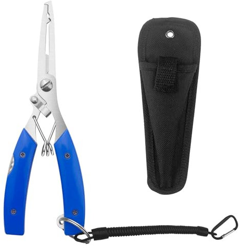 MeoZynxadril Alicates de Pesca, Alicates Pesca Inoxidable, Pinzas Pesca Multifuncionales, Tijeras de Pesca, Alicates Pesca Removedor, para LíNea De ExtraccióN De Anzuelos Y Lazo Abierto