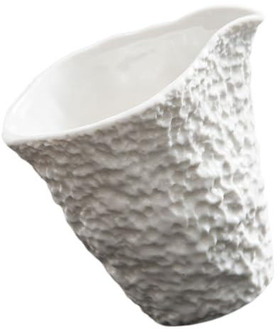 Ciieeo Ceramic Rock Texture Sauce Boat Dipping Sauce Cup 200ml Gravy Pitcher Milk Jug for Serving Condiments