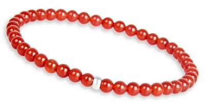 GD GOOD.designs Perlenarmband Damen – 4mm Naturstein Edelstein Armband mit 925 Silber Perle, Kugelarmband, Geschenk für Frauen (Valentinstag, Geburtstag)