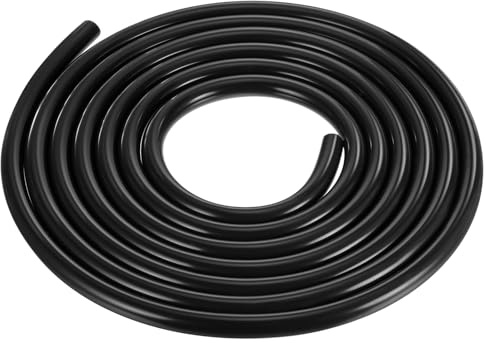 DMiotech Silicone Vacuum Tubing Hose Line, 15Ft 3/8(10mm) Automotive Replacement Vacuum Hose, 3mm Wall Thickness High Temperature Vacuum Tube 130 PSI Max Pressure, Black