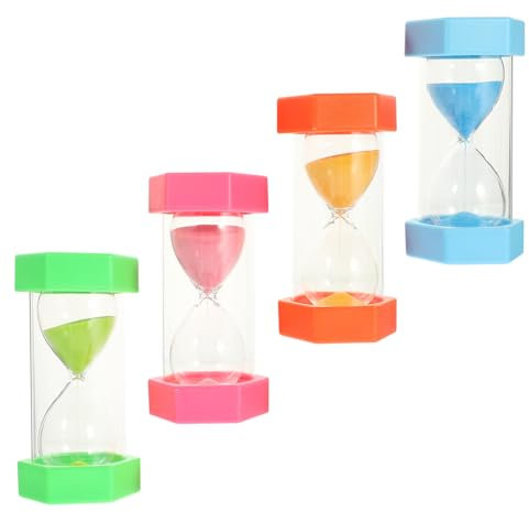 ABOOFAN 2 Sätze Sanduhr-Timer Sandkasten Zeitschaltuhr Für Große Sanduhr Nachtlicht Digitaler Timer Herrenuhren Sanduhr Handwerk Für Sanduhren Pulver 4 Stücke * 2