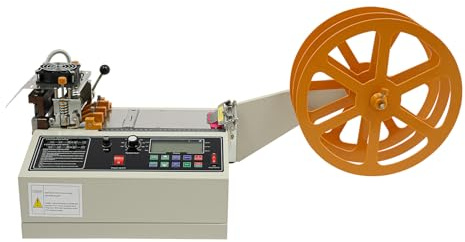 Heiß- und Kaltbandschneidemaschine 400W 200V,Schnittbreite 98mm Einstellbare Temperatur Automatische Gurtschneidemaschine mit Alarm Funktion Kalt Messer Band Schneidemaschine