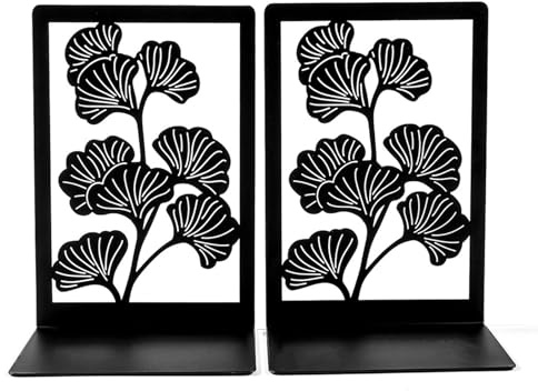 2 topes de metal para libros, sujetalibros decorativos, resistentes, antideslizantes, para decoración del hogar