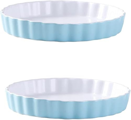 Ceramics Baking Dishes ceramic dishes bakeware Round Fluted Quiche Dish Ceramic Pan Perfect for Tart Pies Custard Dishes