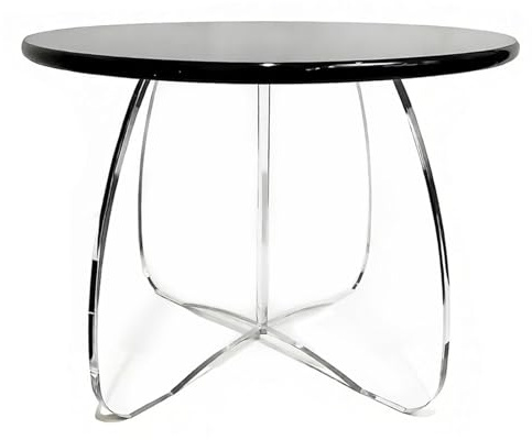 Modern Round Acrylic Step Stool, Clear Base with Smoke Gray Top, 11.81 Inch Acrylic Small Stool for Bathroom, Kitchen, Display Stand, Plant Holder, Holds Up to 250lbs (Circle)