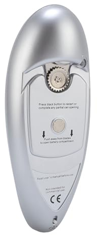 HUSHUI Elektrischer Dosenöffner, Automatisch, Batteriebetrieben, Edelstahl, One-Touch öffnet Dosen Mühelos für Komfort in der Küche