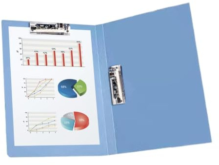 Hålslagsfri Pärm Hålslagsfri Papperspärm med Dubbel Metallklämma | Kontorsprojektfolder För , Skola, Arbete, Resor, Sjukhus, Lärare, Barn, Anslagstavleskåp, Komposition
