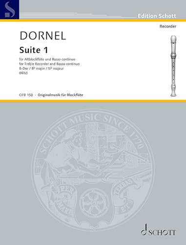Suite I B-Dur: Alt-Blockflöte und Basso continuo. (Originalmusik für Blockflöte)