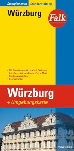 Falk Stadtplan Extra Standardfaltung Würzburg