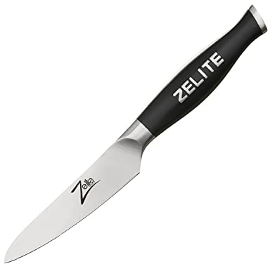 Zelite Cuchillo Cocina para Pelar, Cuchillo de Chef de Acero Inoxidable para Cocinar, Dimensiones de 10,2 cm, para usarlo en Casa y Restaurantes, Cuchillos Cocina Profesionales Muy Afilados
