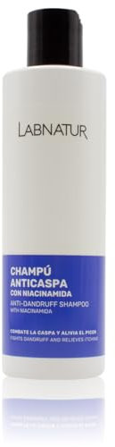 Labnatur Champú Anticaspa - Con Niacinamida - Previene y Elimina la Caspa - Reduce Picores y Exceso de Sebo - Para Cabello Graso y con Caspa - Natural y Vegano - Fabricado en España - 250 ml