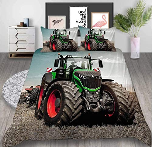 Bettwäsche Bettbezug Traktor Bauernhof：Kinderbettwäsche für Mädchen und Jungen Bettwäsche · 2 Teilig · 1 Kissenbezug 80X80 + 1 Bettbezug220X260cm