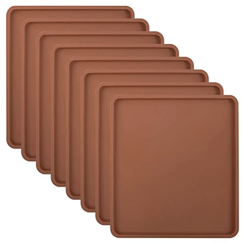 8Pcs Silicone Dehydrator Trays - Nonstick Silicone Drye Mats with Edge, Compatible with Cosori CP267-FD, Multi-Purpose Reusable for Jerky, Fruit, Meat, Herbs, Vegetables, Crackers