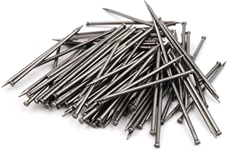 Design61 100x Stahlstifte Stahlnägel Sockelleistenstifte Nagel 1,5 x 40 mm Flachkopf Senkkopf BLANK