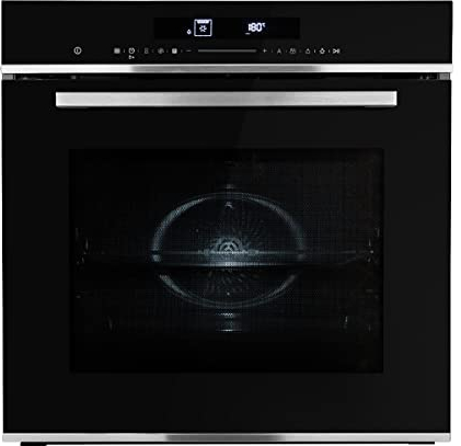 Microonde da incasso 60 cm | 72L | 2,88kW | Funzione pizza | Griglia | Circolazione dell'aria | Aria calda | EBM8018S Nero