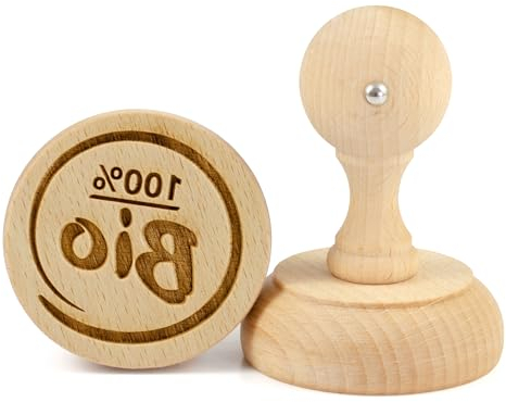 Folkroll Motiv-Keksstempel 100% Bio, Ø 60 mm, Cookiestempel, Backstempel, Keks, Stempel, Buchenholz, 892769