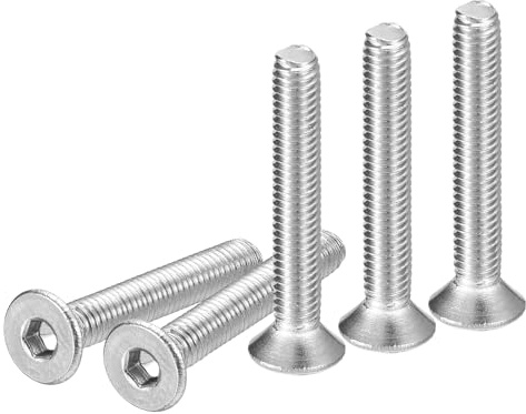 DTGN 100er Packung M3-0.5 x 20mm Sechskantschrauben mit Zylinderkopf | Senkkopfschrauben, aus 304 Edelstahl, Vollgewinde