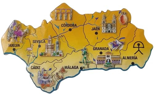 Andalusien Spanien Kühlschrankmagnet Reise 3D Souvenir Kühlschrank Dekoration Magnetaufkleber Handwerk Kollektion