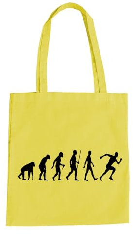 absenda Evolution Rennen Baumwolltasche - Running Marathon Sprint Leichtathletik Gelb