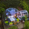 13 Fuß Blasenzelt im Freien, Großes Bubble House Dome Aufblasbares Zelt, Eco-Campingzelt mit einem Tunnel für Familien-Hinterhof-Stargazing-Party