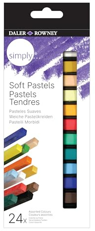 Daler Rowney Simply Soft Pastel Kreiden, Kartonetui mit 24 Farben