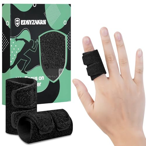 EDNYZAKRN 2 Stück Fingerschienen, Fingerhülse | Fingerschutz für Arthritis, Fingerstütze für Sport, Basketball, Tennis, Volleyball
