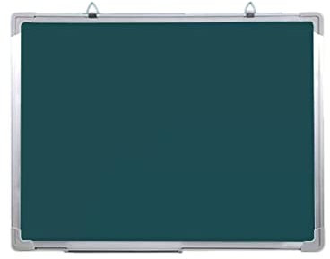 WDSOPK Doppelseitige grüne Kreidetafel mit Rahmen aus Aluminiumlegierung, hängende Kreidetafel für Graffiti, Unterricht, Training, für Büro, Schule, Klassenzimmer (60 x 90 cm)
