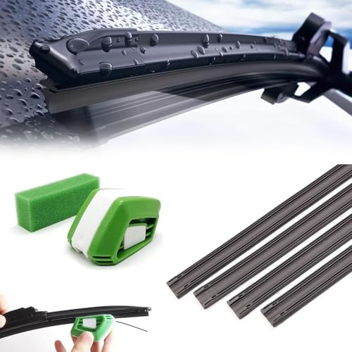 ZDHXZYQ 4 Piezas Gomas de Limpiaparabrisas de Repuesto, para Peugeot Partner Tepee Tiras de Limpiaparabrisas, con Limpiaparabrisas Cortadores