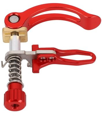 Fahrrad-Sattelstützen-Klemmschraube, Schnellspanner-Sattelstützen-Klemme, Edelstahl-Fahrrad-Sattelstützen-Klemme, Fahrrad-Sattelklemme, Spieß-Bolzen, Sattelstü (Rot)