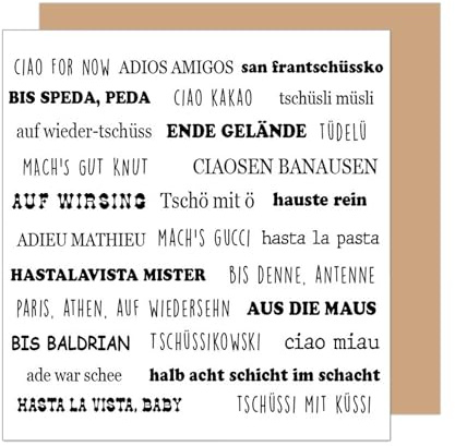 Edition Seidel Premium quadratische Glückwunschkarte zum Abschied mit Umschlag. Abschiedskarte mit Spruch für Frau Mann Kollegin Kollege Pension Abschied Rente Ruhe (ASQ115 SW025)