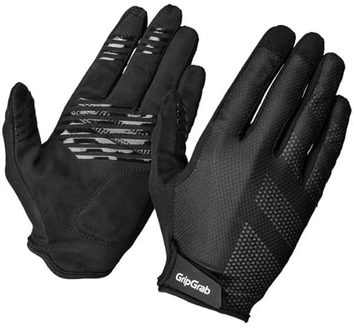 GripGrab Ride Lite Sommer MTB Gravel Handschuhe Langfinger Gepolstert | Vollfinger Fahrradhandschuhe für Mountainbike & Gravel - Polsterung auf der Handfläche - Klettverschluss - Touchscreen